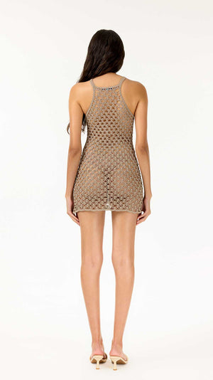 Macaron Hand-Crochet Mini Dress