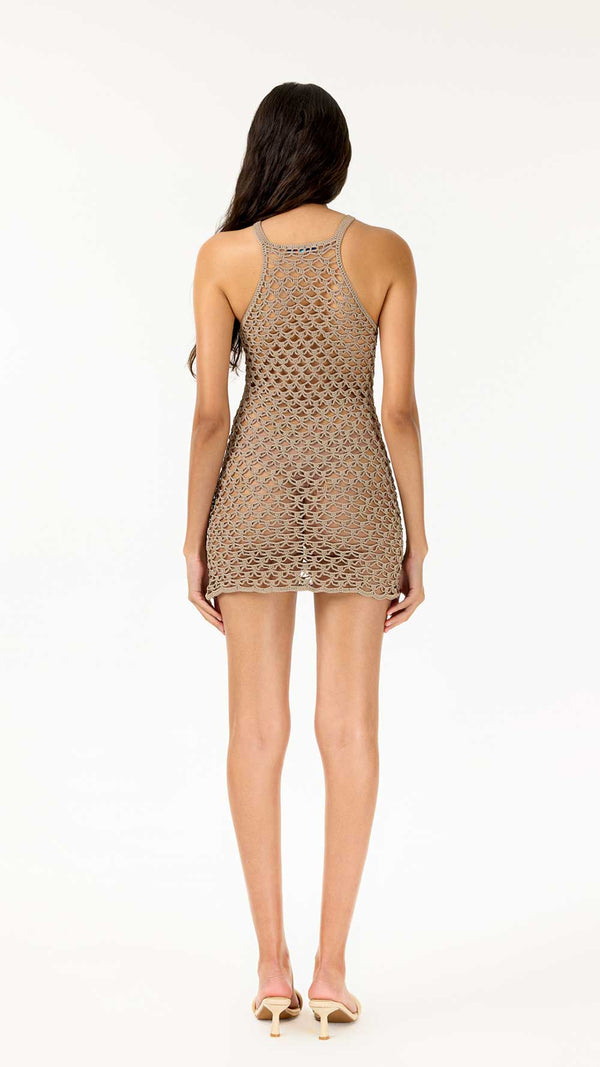 Macaron Hand-Crochet Mini Dress