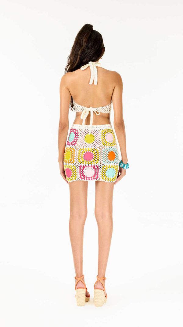 Taffy Hand-Crochet Mini Skirt