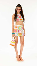 Taffy Hand-Crochet Mini Skirt