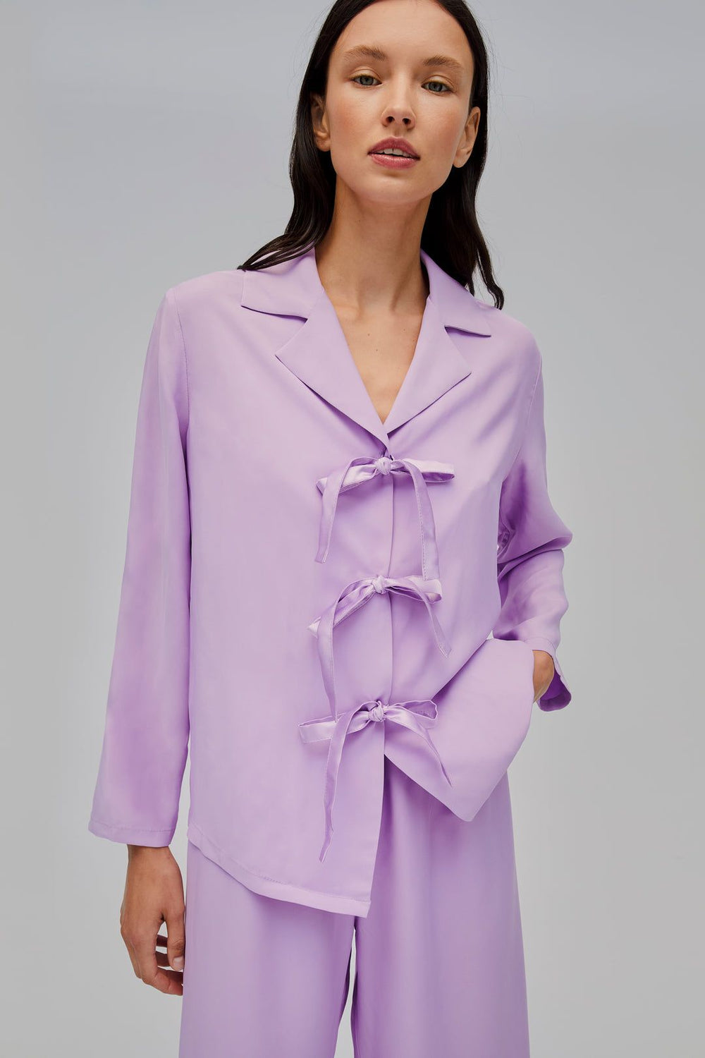 Lavender Bow Pajama Set