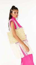 Biscotti Hand-Crochet Fringed Bag