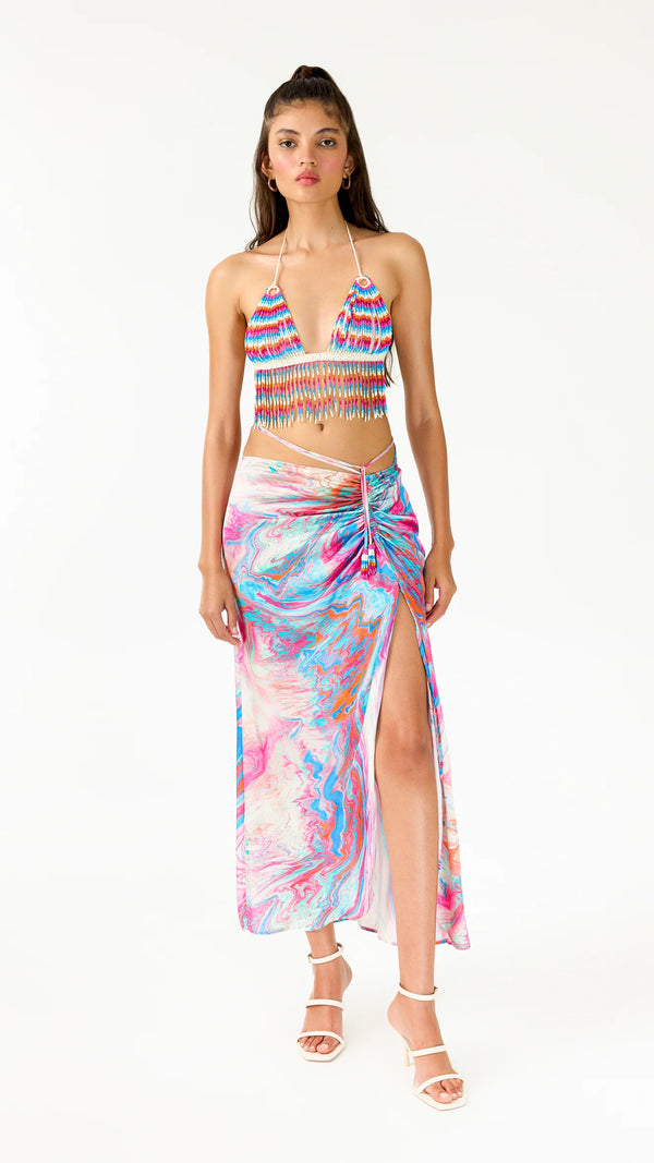 Sorbet Multi Shimmer Hand-Crochet Top