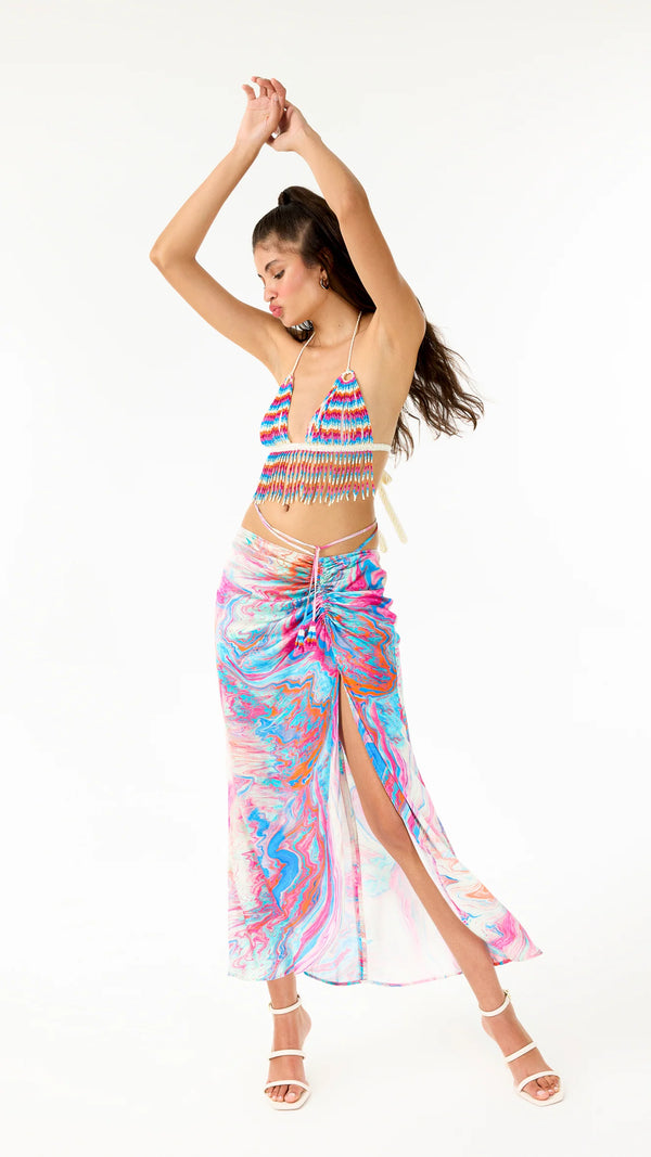 Sorbet Multi Shimmer Hand-Crochet Top