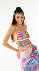 Sorbet Multi Shimmer Hand-Crochet Top