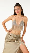 Sorbet Bronze Shimmer Hand-Crochet Top