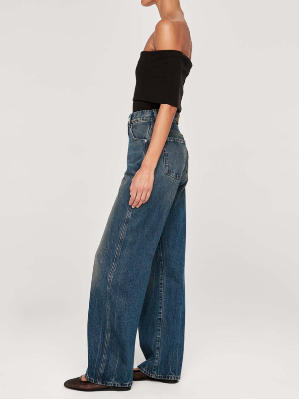 Tinted Dark Taylor Relaxed Barrel Jeans