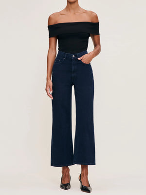 Black Off Shoulder Top  Instasculpt™ Rib