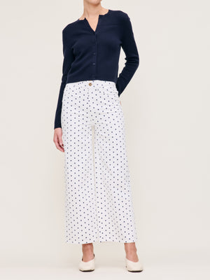 Marine Dots Hepburn Wide Leg  27" Jeans