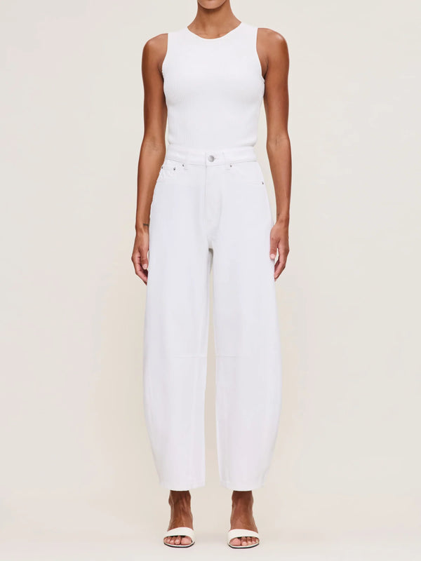 White Miro Barrel Jeans