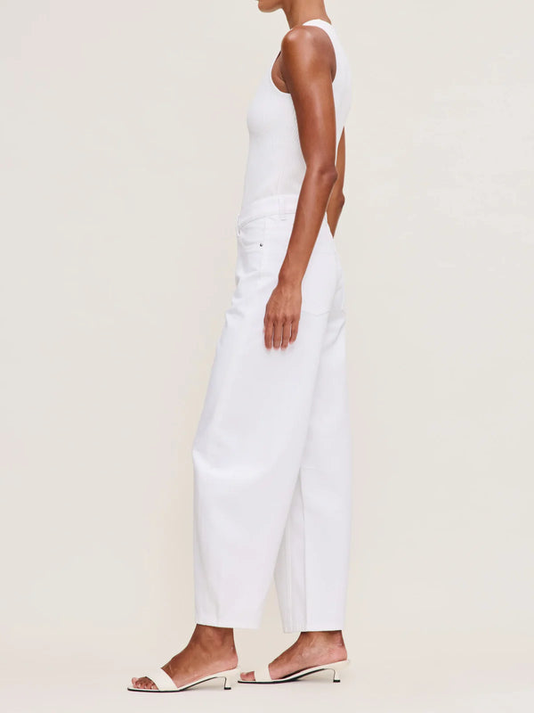 White Miro Barrel Jeans