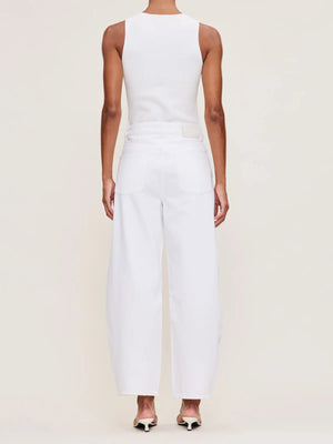 White Miro Barrel Jeans