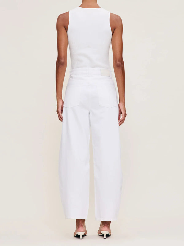 White Miro Barrel Jeans