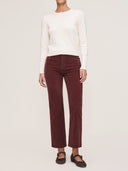 Patti Syrah Corduroy Straight Leg Jeans