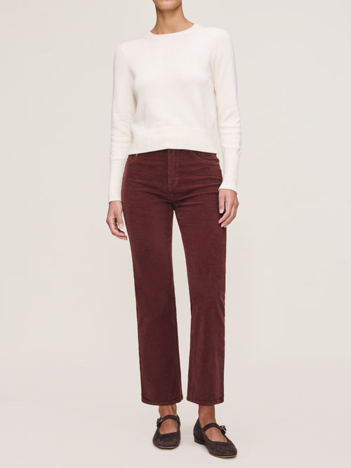 Patti Syrah Corduroy Straight Leg Jeans