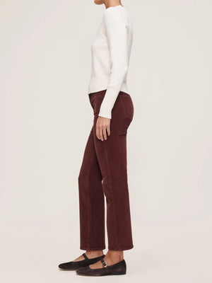 Patti Syrah Corduroy Straight Leg Jeans