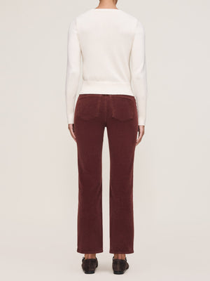 Patti Syrah Corduroy Straight Leg Jeans
