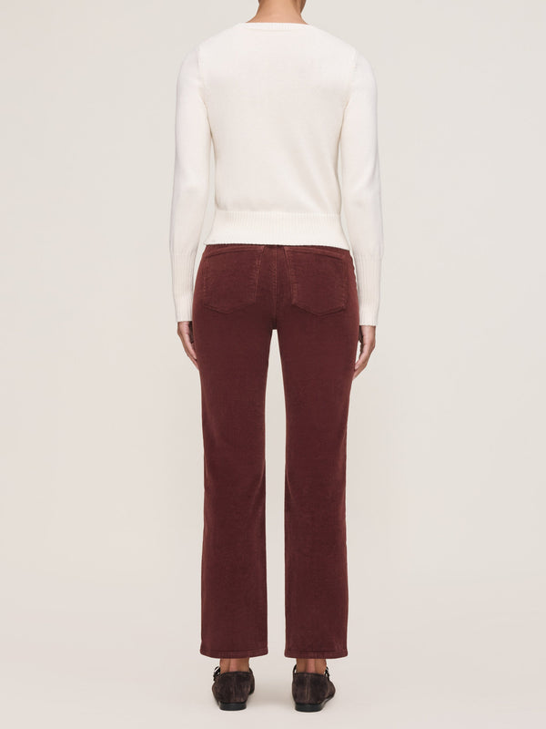 Patti Syrah Corduroy Straight Leg Jeans