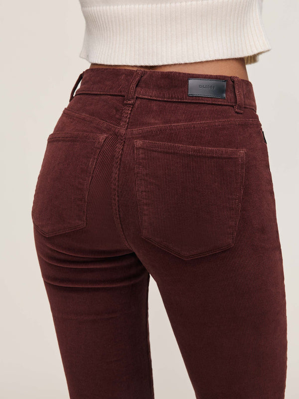 Patti Syrah Corduroy Straight Leg Jeans