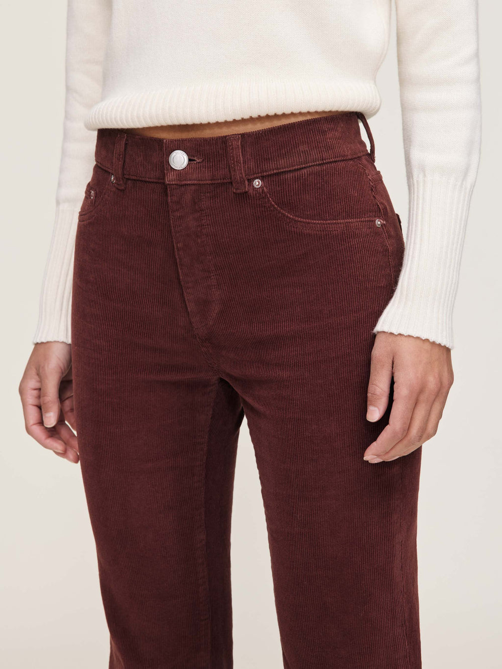 Patti Syrah Corduroy Straight Leg Jeans