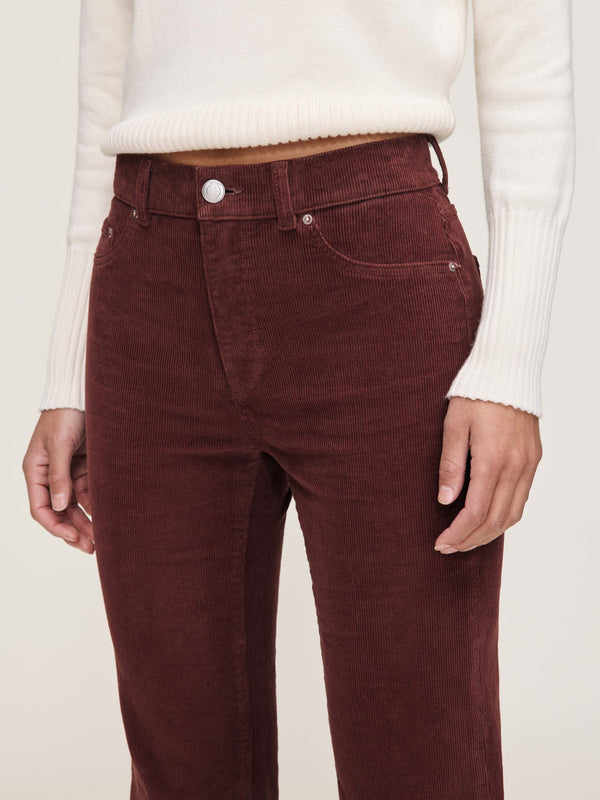 Patti Syrah Corduroy Straight Leg Jeans