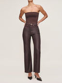 Fig Coated Karmine Refined Wide Leg 28" Jeans