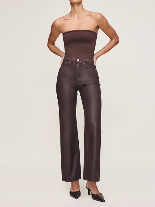 Fig Coated Karmine Refined Wide Leg 28" Jeans