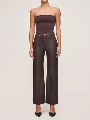 Brown Tube Top Instasculpt Fine Knit