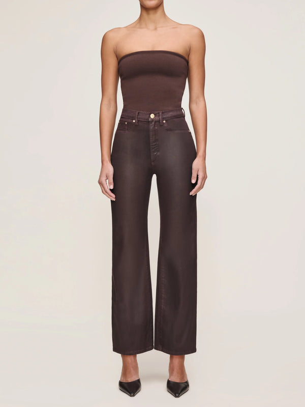 Brown Tube Top Instasculpt Fine Knit