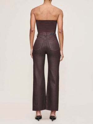 Brown Tube Top Instasculpt Fine Knit