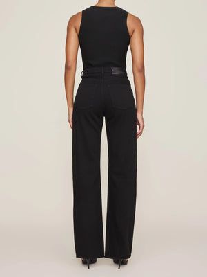 Black Karmine Refined Wide Leg 31" Jeans