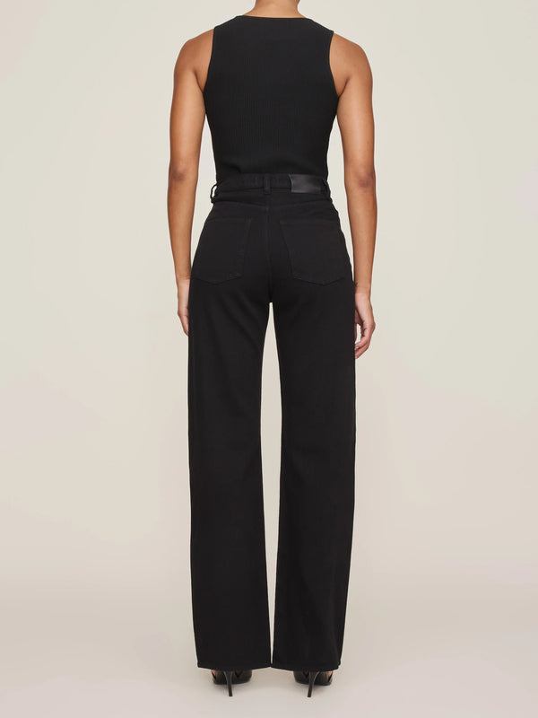 Black Karmine Refined Wide Leg 31" Jeans
