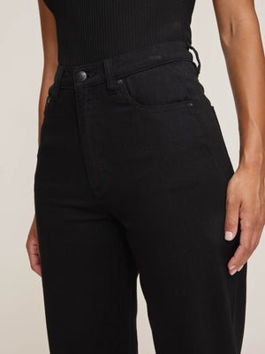 Black Karmine Refined Wide Leg 31" Jeans