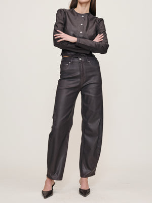 Cocoa Coated Miro Barrel 28" Jeans