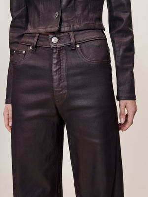 Cocoa Coated Miro Barrel 28" Jeans