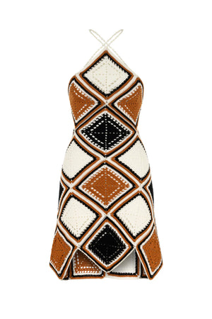 Azure Hand-Crochet Mini Dress