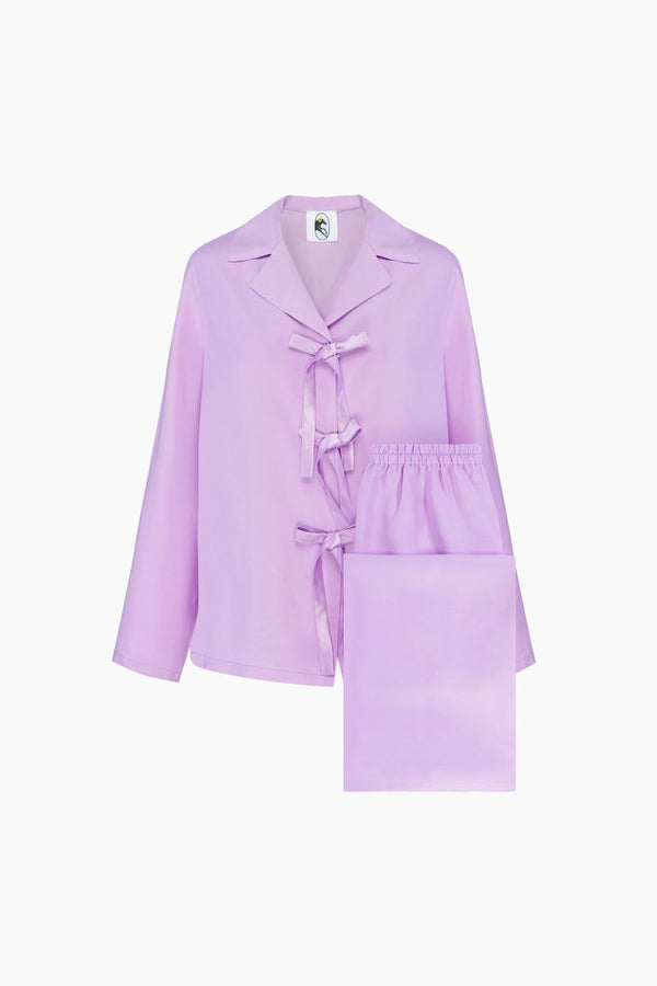 Lavender Bow Pajama Set