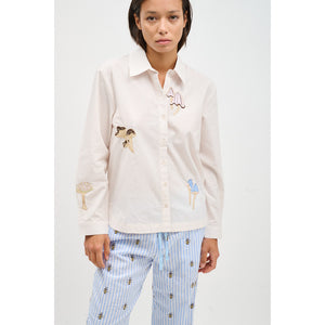 Mushroom Embroidery Karla Shirt