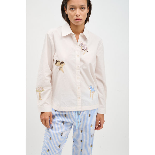 Mushroom Embroidery Karla Shirt