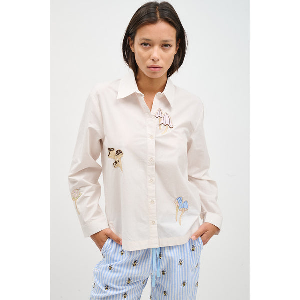 Mushroom Embroidery Karla Shirt