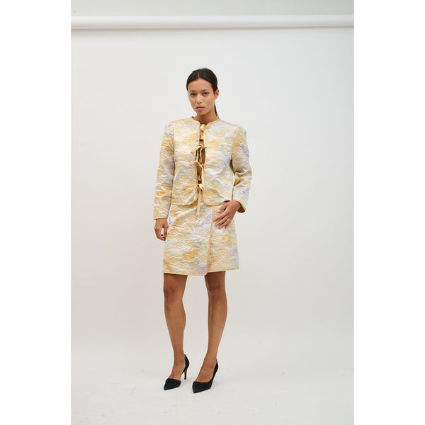 Aurora Watercolor Print Vera Jacket & Ella Skirt Set
