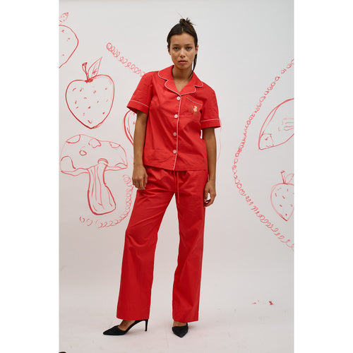 Red Strawberry Fiona Shirt & Pants Set