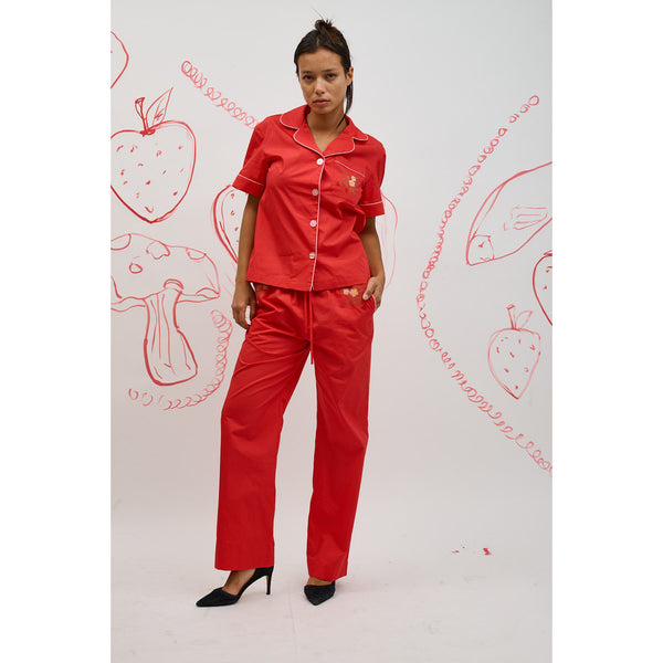 Red Strawberry Fiona Shirt & Pants Set