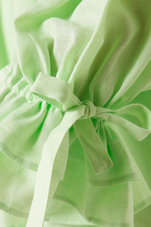 Green Flamenco Linen Set with Pants
