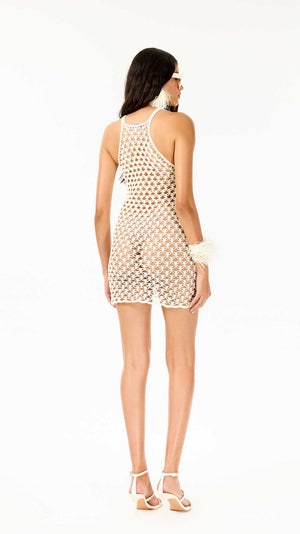 Macaron Hand-Crochet Mini Dress