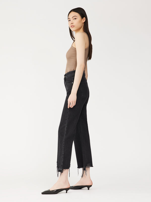 Hepburn Wide Leg Distressed Jeans