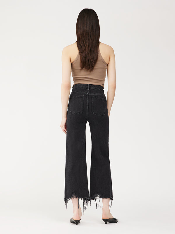 Hepburn Wide Leg Distressed Jeans