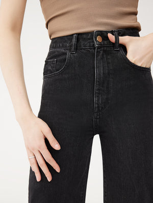 Hepburn Wide Leg Distressed Jeans