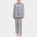 Black Stripes Lyra Cotton-Poplin Pajama Set