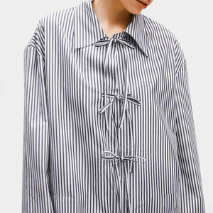 Black Stripes Lyra Cotton-Poplin Pajama Set